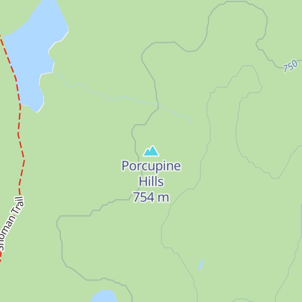 Map of Porcupine Hills