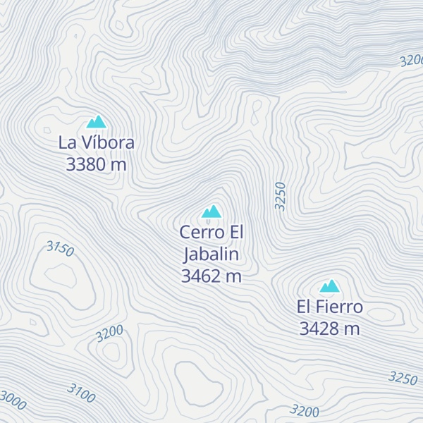 Map of Cerro El Jabalin
