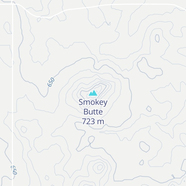 Map of Smokey Butte