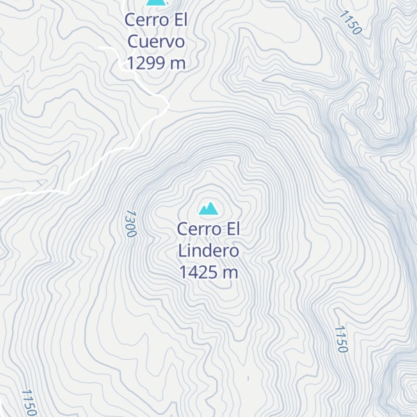 Map of Cerro El Lindero