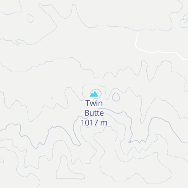 Map of Twin Butte