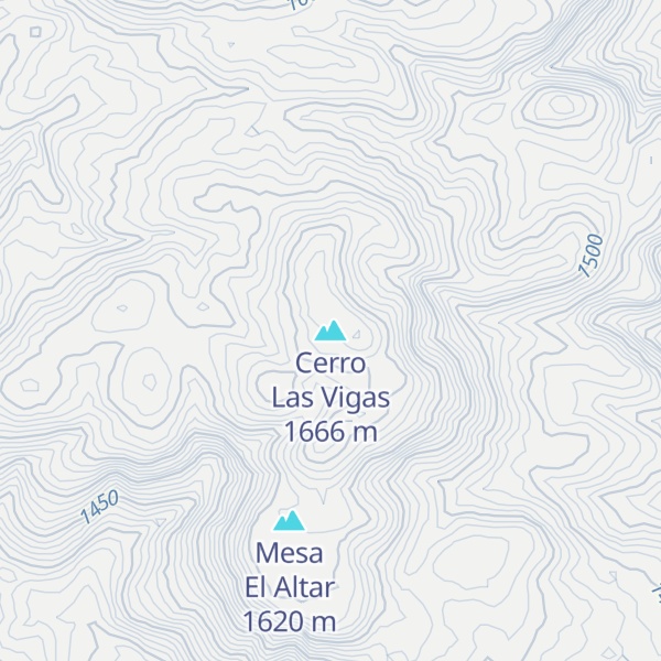 Map of Cerro Las Vigas