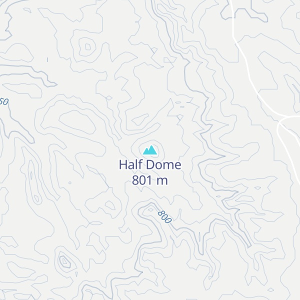 Map of Half Dome