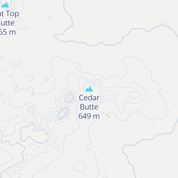 Map of Cedar Butte