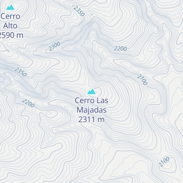 Map of Cerro Las Majadas