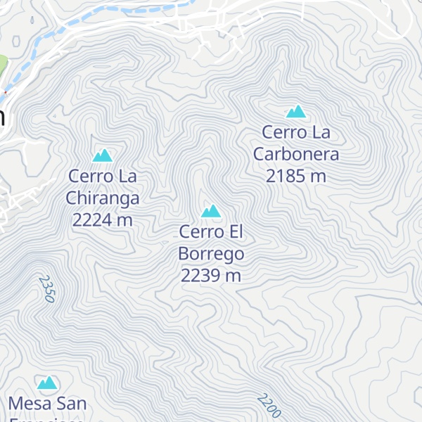 Map of Cerro El Borrego