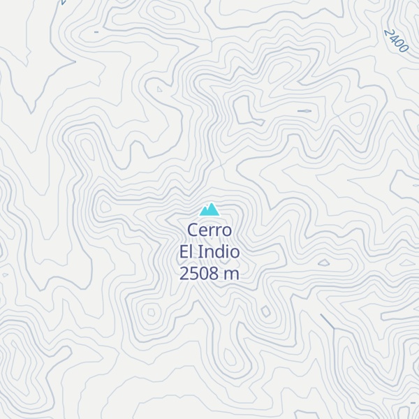 Map of Cerro El Indio