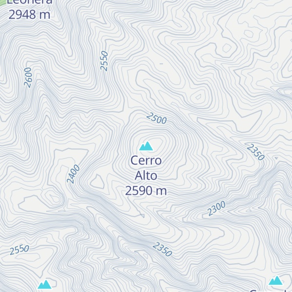 Map of Cerro Alto