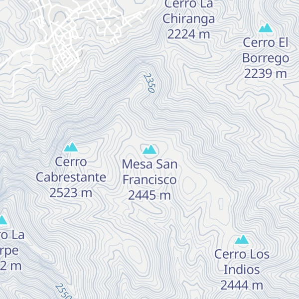 Map of Mesa San Francisco