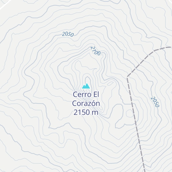 Map of Cerro El Corazón