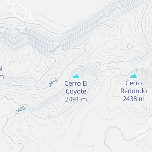 Map of Cerro El Coyote