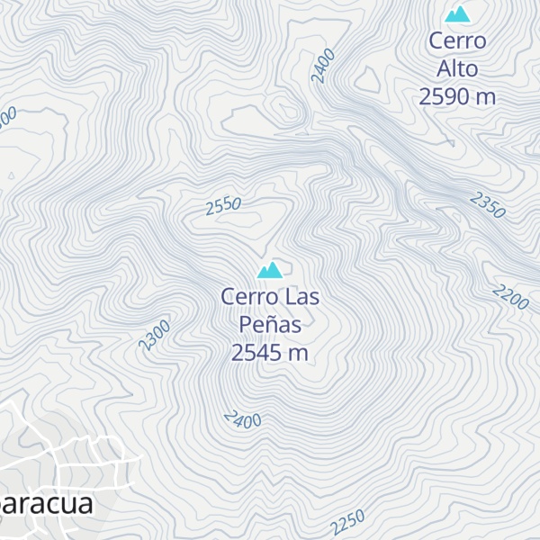 Map of Cerro Las Peñas