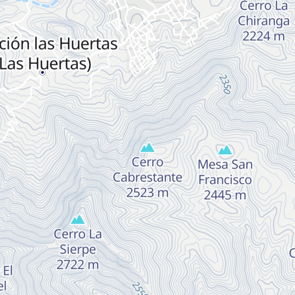 Map of Cerro Cabrestante