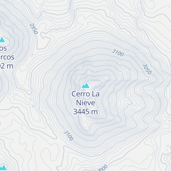 Map of Cerro La Nieve