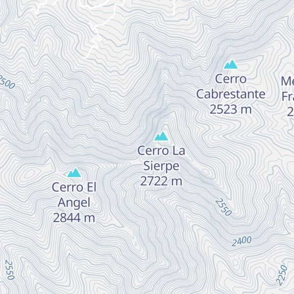 Map of Cerro El Abra