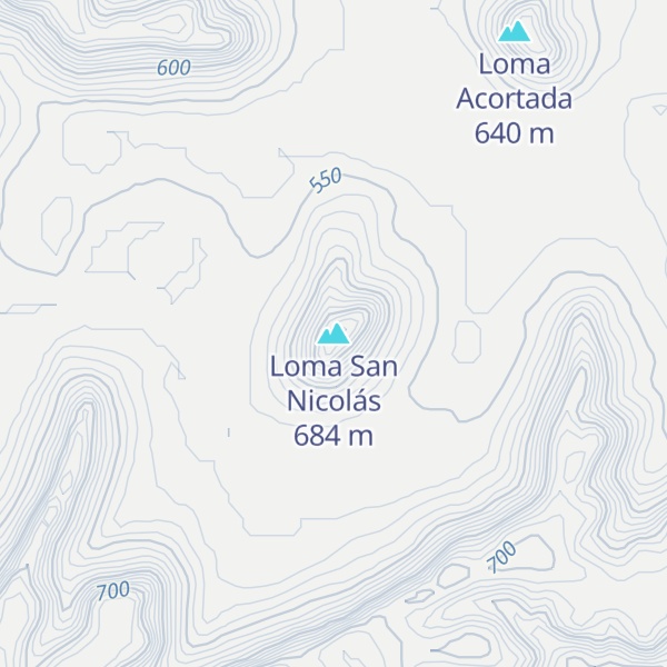 Map of Loma San Nicolás