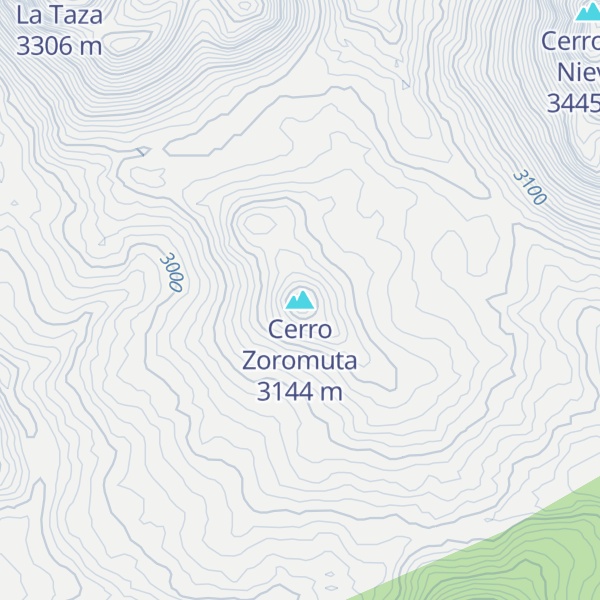 Map of Cerro Zoromuta