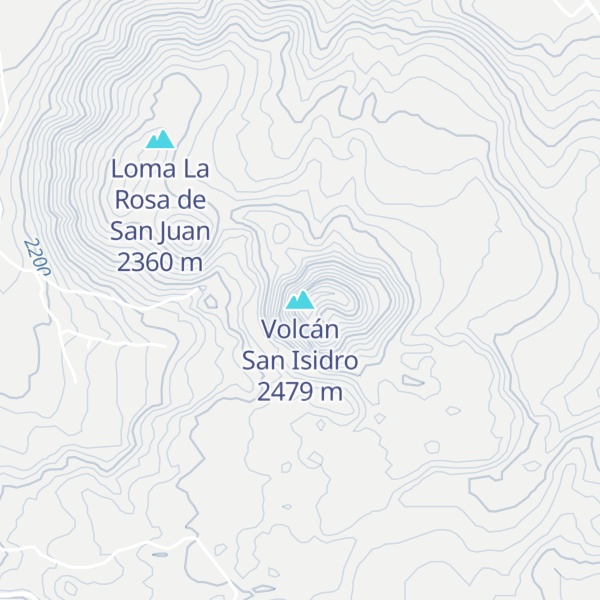 Map of Volcán San Isidro
