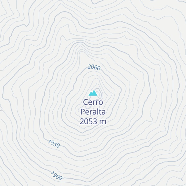 Map of Cerro Peralta