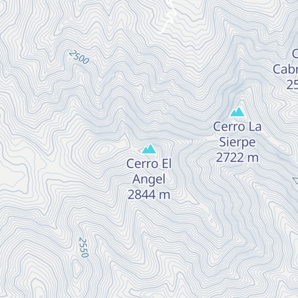 Map of Cerro El Angel