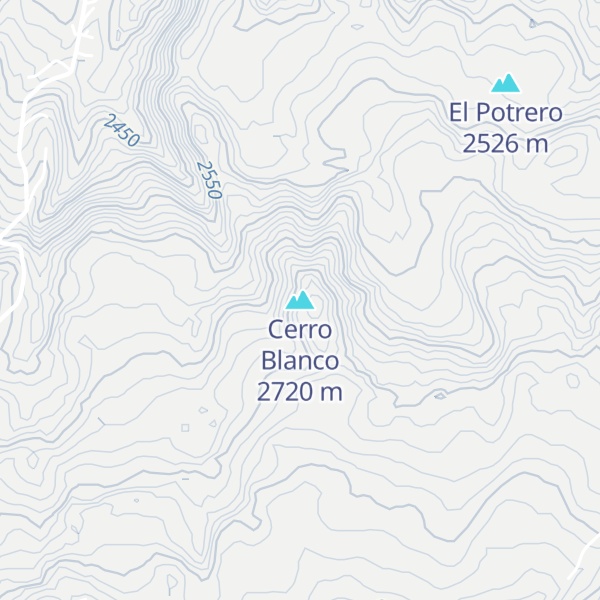 Map of Cerro Blanco