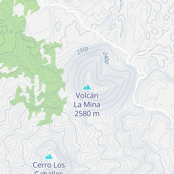 Map of Volcán La Mina