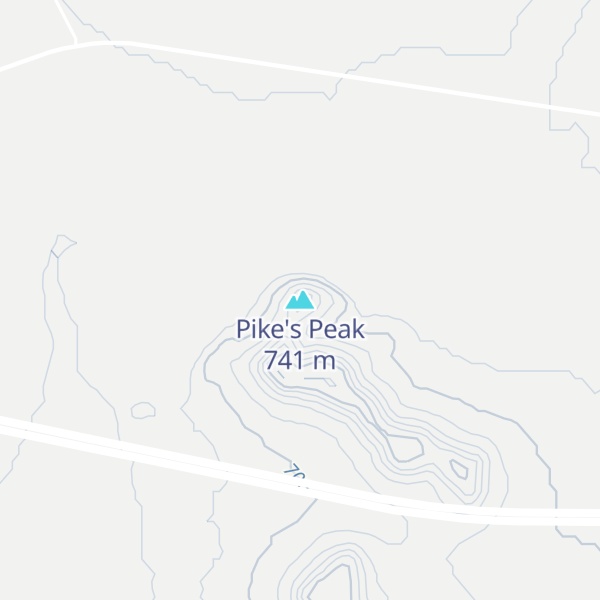 Map of Pike's Peak