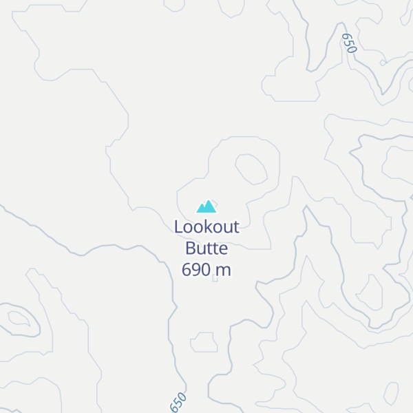 Map of Lookout Butte
