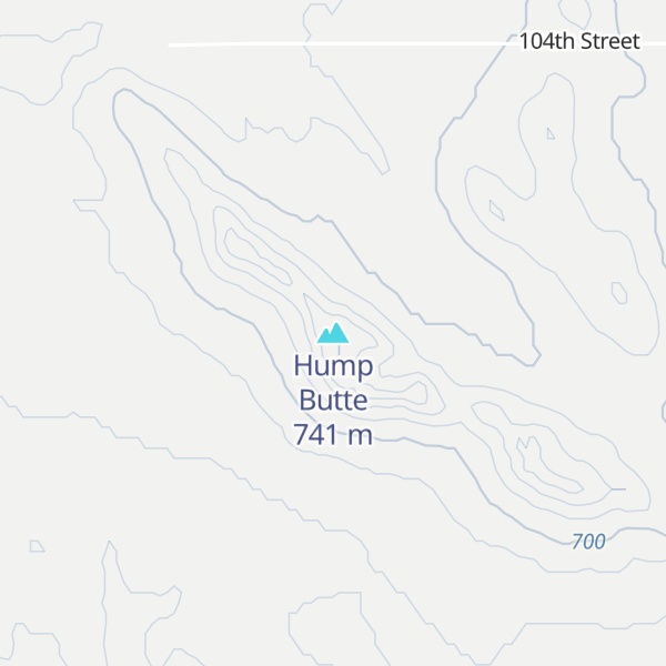 Map of Hump Butte