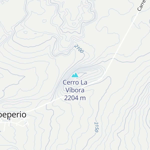 Map of Cerro La Víbora