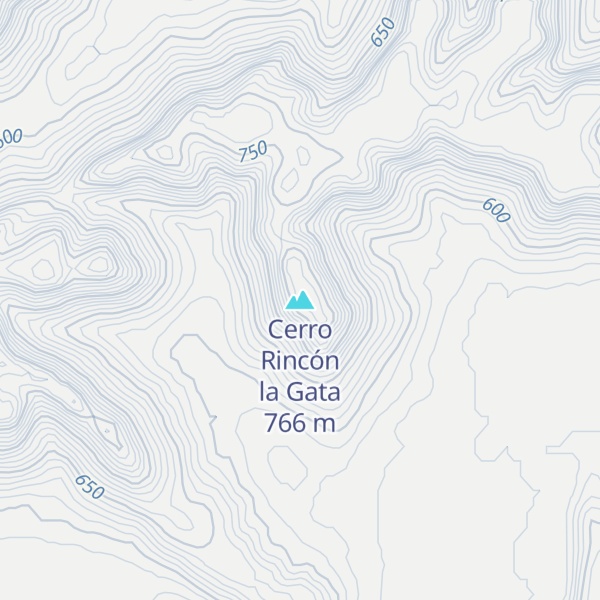 Map of Cerro Rincón la Gata