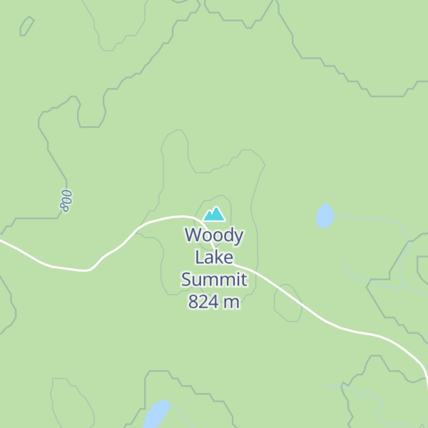 Map of Woody Lake Summit
