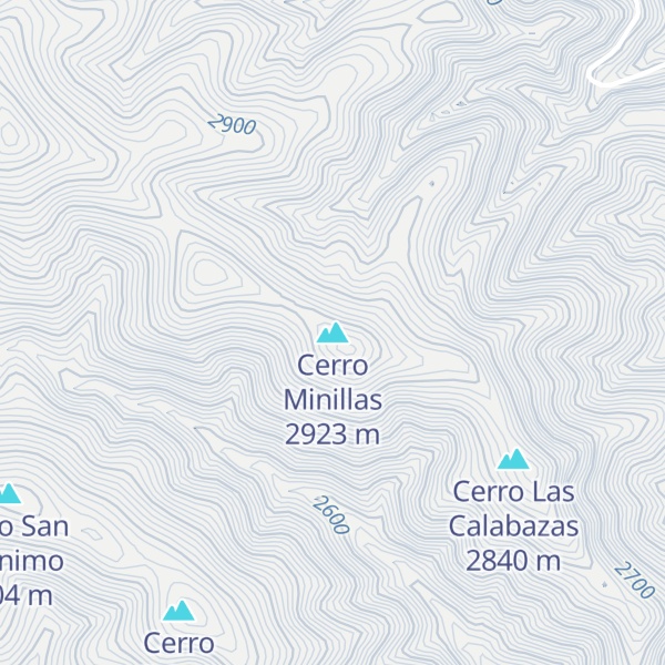 Map of Cerro Minillas