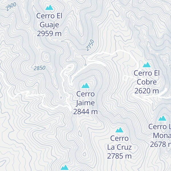 Map of Cerro Jaime