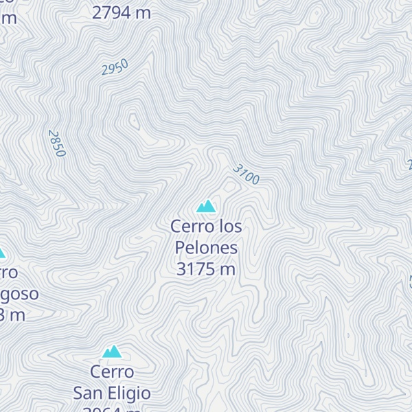 Map of Cerro los Pelones