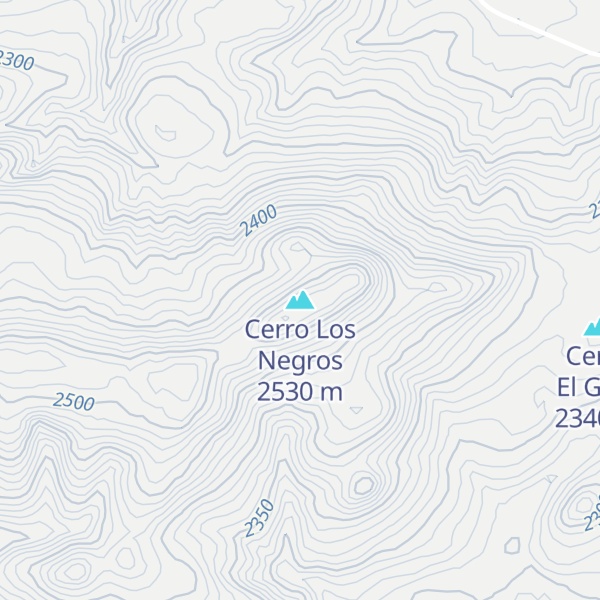 Map of Cerro Los Negros