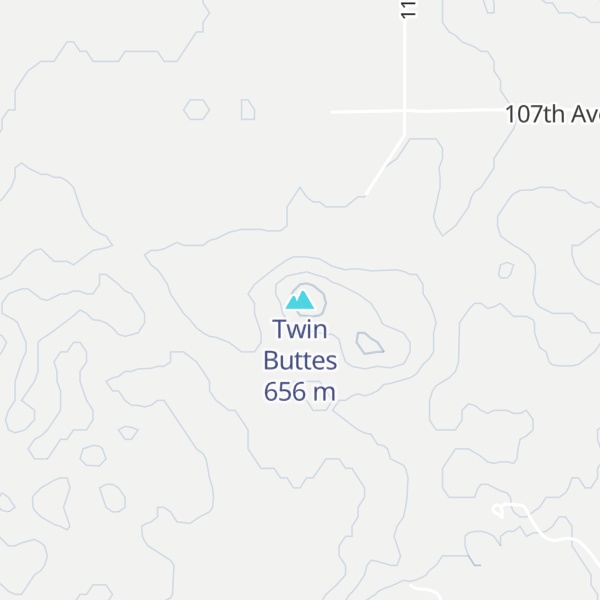 Map of Twin Buttes