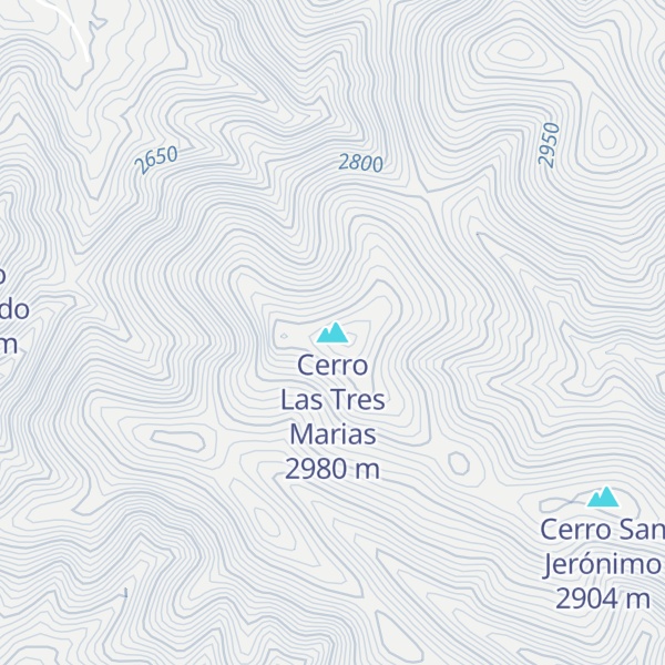 Map of Cerro Las Tres Marias