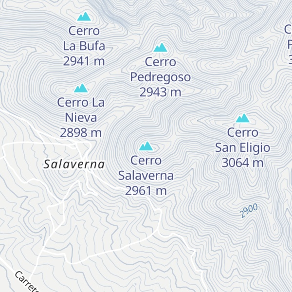 Map of Cerro Salaverna