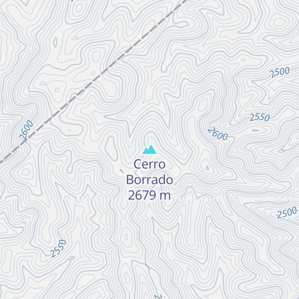 Map of Cerro Borrado