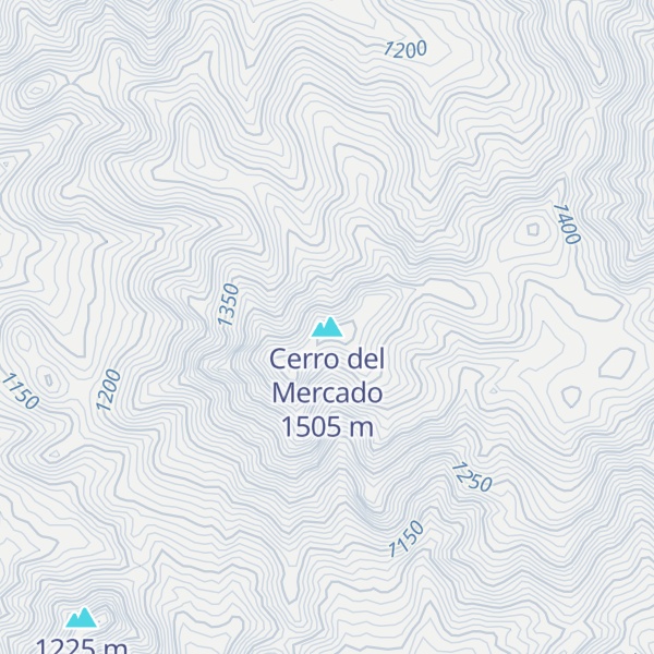 Map of Cerro del Mercado