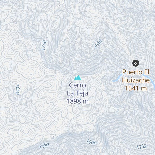 Map of Cerro La Teja