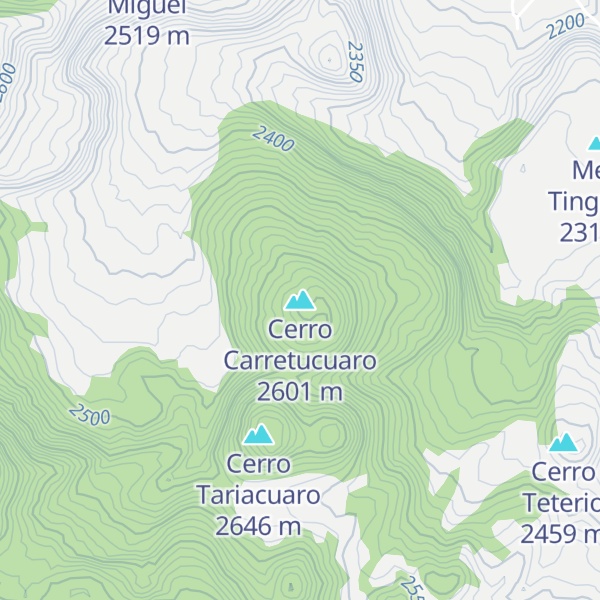 Map of Cerro Carretucuaro