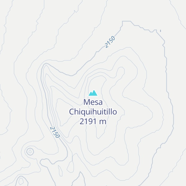 Map of Mesa Chiquihuitillo
