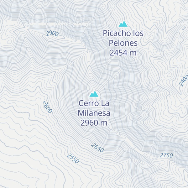 Map of Cerro La Milanesa