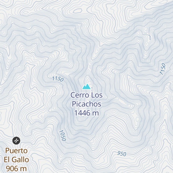 Map of Cerro Los Picachos