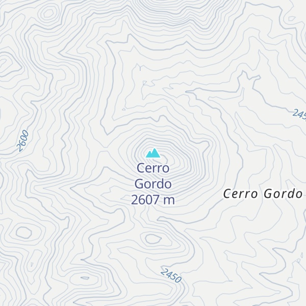 Map of Cerro Gordo