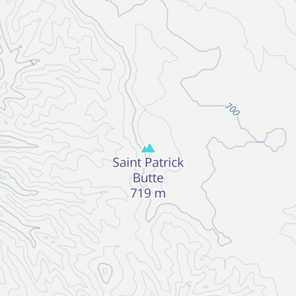 Map of Saint Patrick Butte
