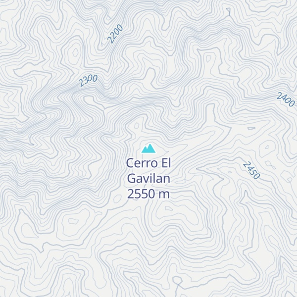 Map of Cerro El Gavilan