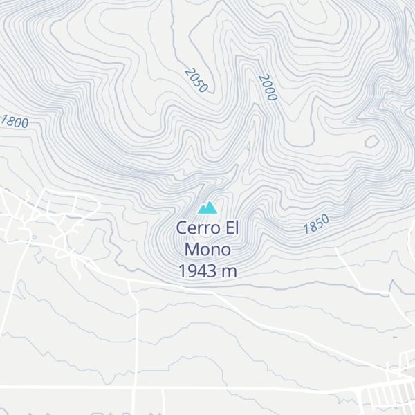 Map of Cerro El Mono